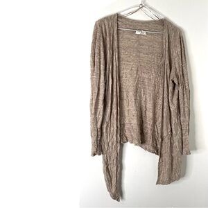Artisan Ny Neutral Linen Cardigan Sweater